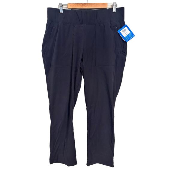 Columbia Women's Black Trot Trail Pants Size XL Pull On Straight Leg NWT - Picture 1 of 8